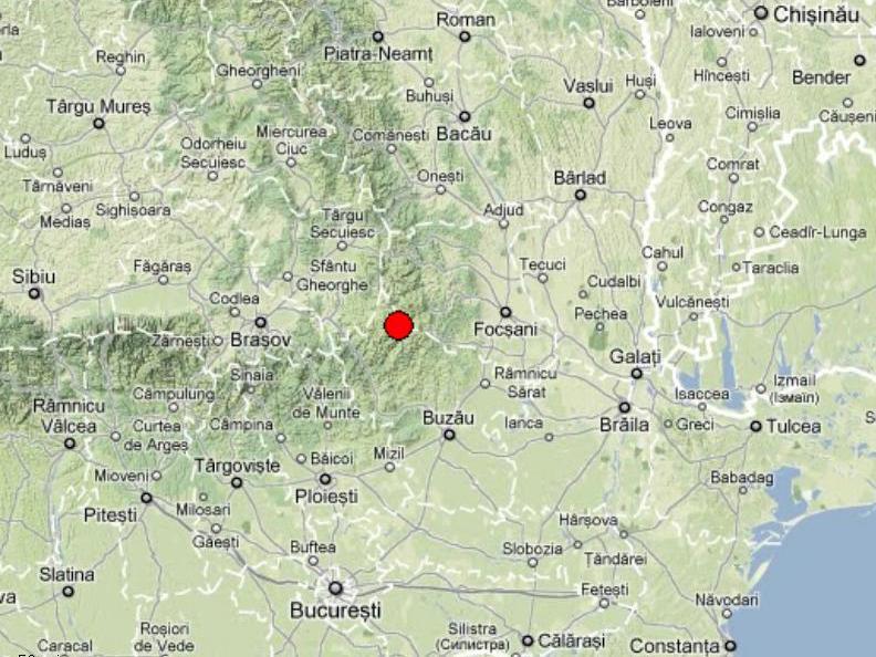 Cutremur de 3,4 grade pe scara Richter, în zona Vrancea