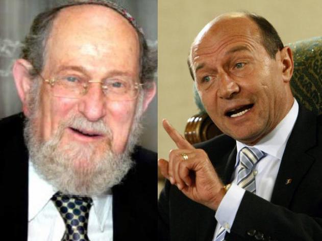 Băsescu Marelui Rabin Menachem Hacohen: „Sunt foarte fericit că vă încheiaţi mandatul”