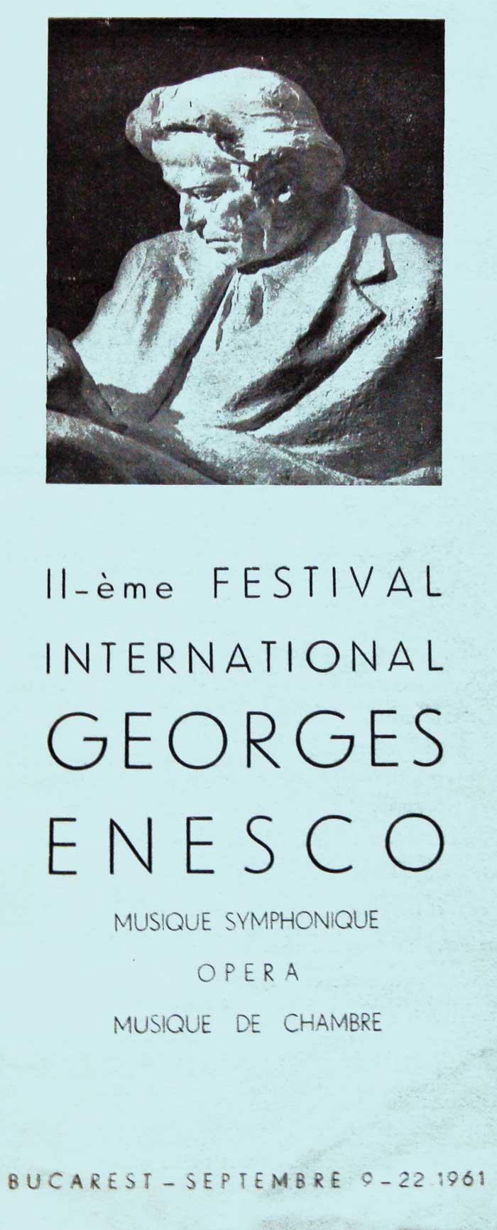 O istorie succintă a Festivalului Internaţional „George Enescu” (I)