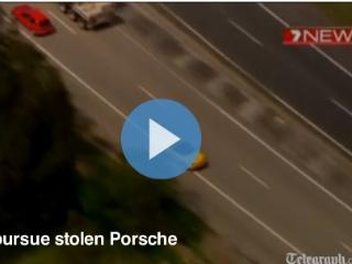 Urmărire spectaculoasă în Australia: şoferul unui Porsche furat a fugit de poliţie cu o roată lipsă! (VIDEO)