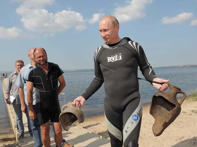 Putin şi-a regizat expediţia arheologică