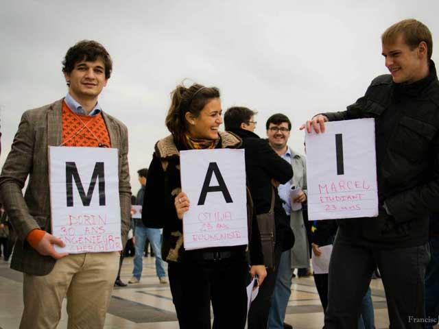 Protest al românilor din Franţa 2267200
