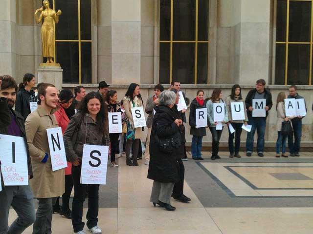 Protest al românilor din Franţa 2267201