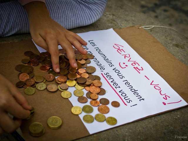 Protest al românilor din Franţa 2267202