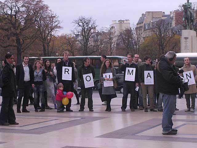 Protest al românilor din Franţa 2267205
