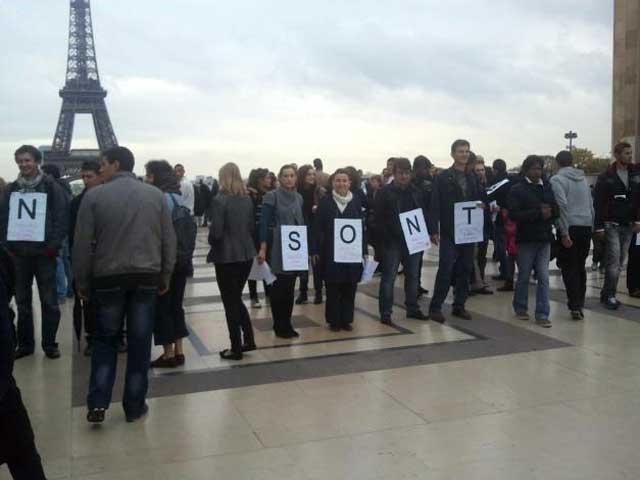 Protest al românilor din Franţa 2267210