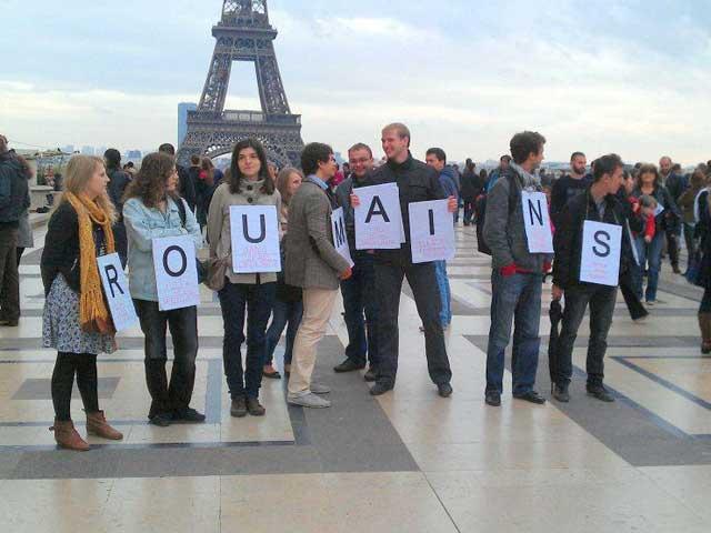 Protest al românilor din Franţa 2267217