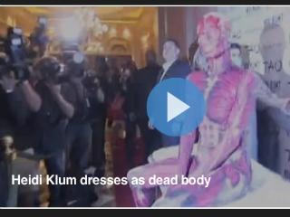 De Halloween, Heidi Klum a fost costumată în...cadavru pregătit pentru autopsiere (VIDEO)