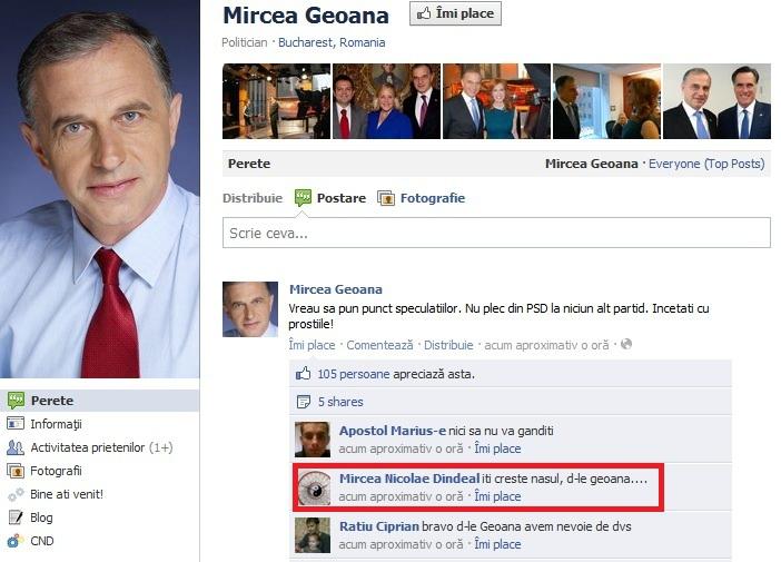 Geoană, pe Facebook: Nu plec din PSD la niciun alt partid. Încetaţi cu prostiile!