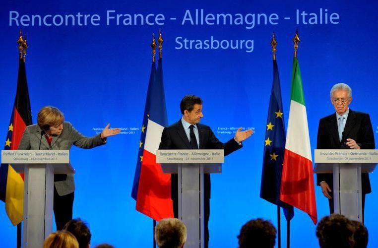 Sarkozy şi Merkel avertizează: Prăbuşirea economiei Italiei înseamnă sfârşitul euro