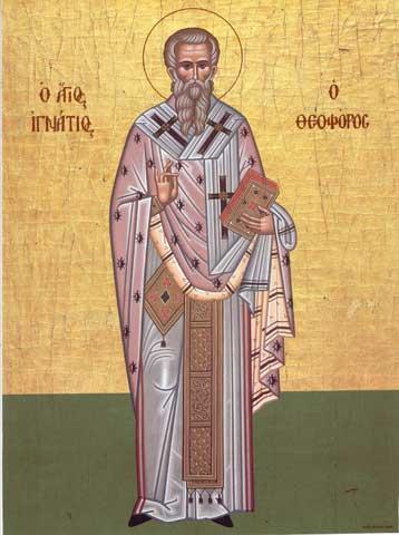 Sfântul Ignatie Teoforul, copilul purtat în braţe de Hristos