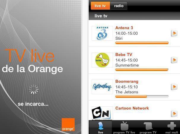 Aplicaţie TV de la Orange pentru Android