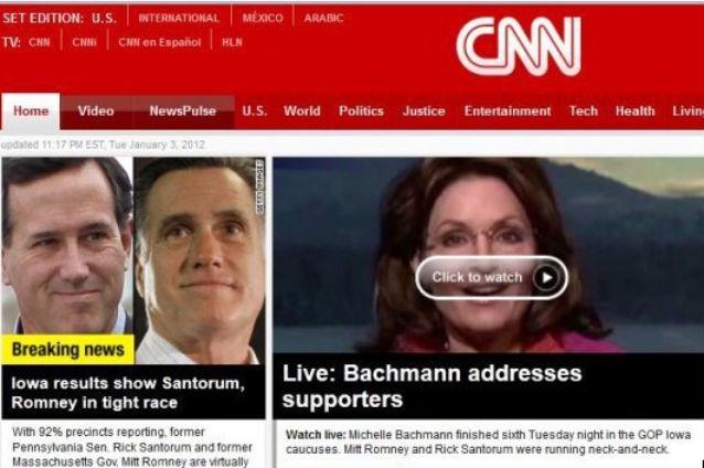 Eroare pe CNN.com: Sarah Palin, în locul lui Michele Bachmann, într-un articol
