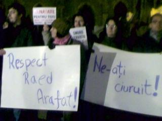 Miting de susţinere pentru Raed Arafat, la Cluj