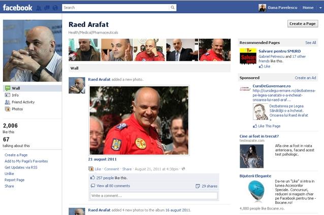 Facebook, un aliat de nădejde al lui Raed Arafat