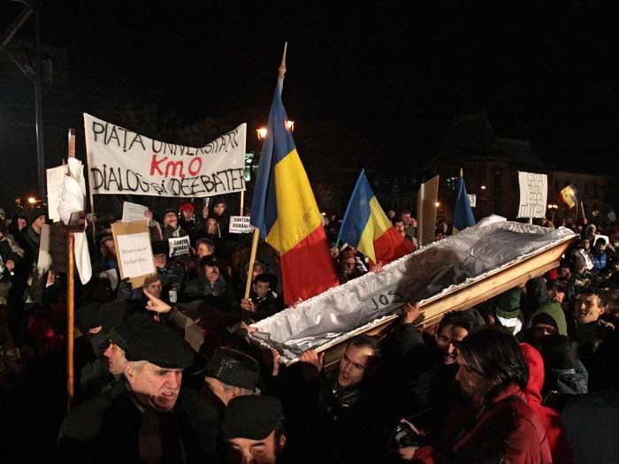 A patra zi de proteste: Deşteaptă-te române!