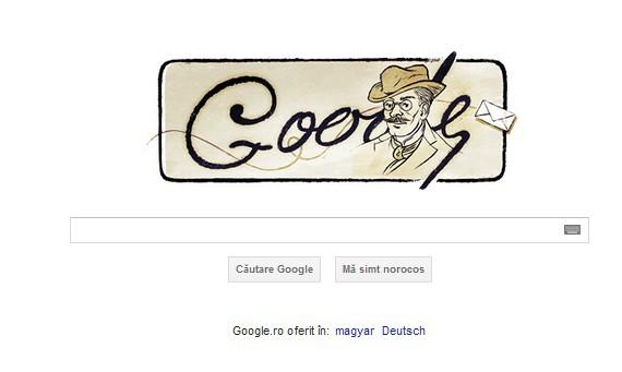 Google marchează 160 de ani de la naşterea lui Caragiale