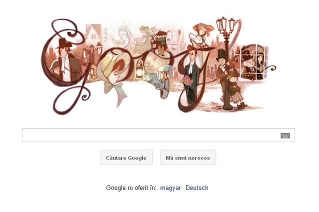 Google îl omagiază pe Charles Dickens, la 200 de ani de la naşterea scriitorului britanic