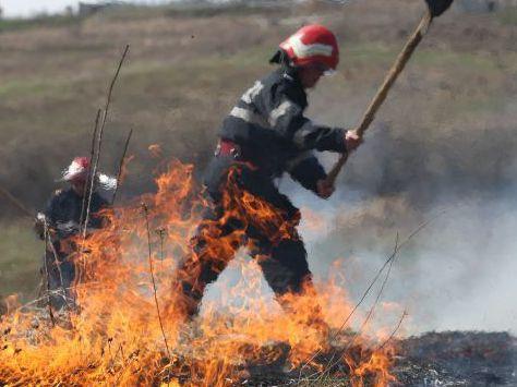 Circulaţie îngreunată pe A1 din cauza unui incendiu de vegetaţie