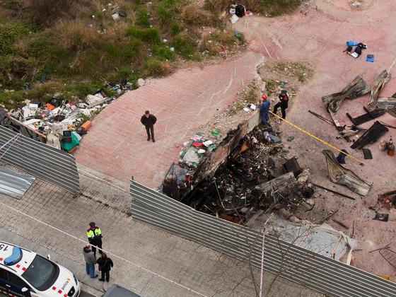 Tragedie în Spania: Patru români au murit arşi de vii într-o baracă improvizată din Barcelona (VIDEO)