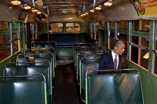 Barack Obama, în autobuzul în care a fost arestată Rosa Parks