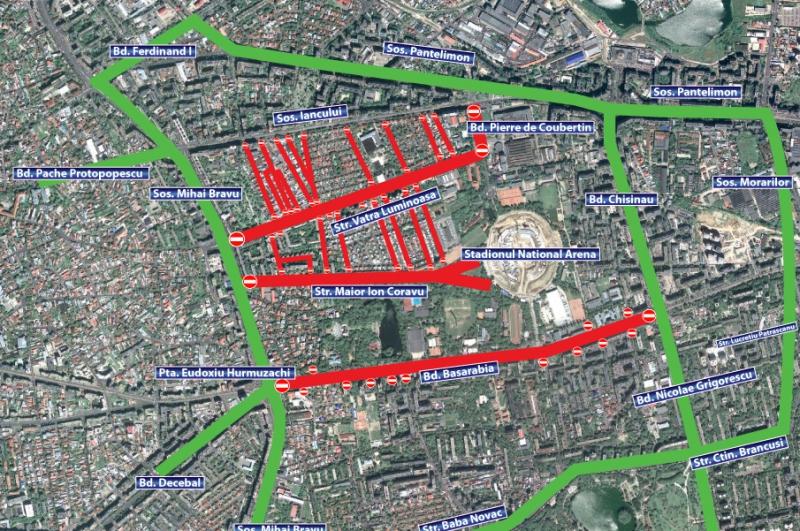 Finala competiţiei Europa League aduce restricţii de circulaţie în Capitală. Vezi pe unde nu poţi circula şi care sunt rutele ocolitoare
