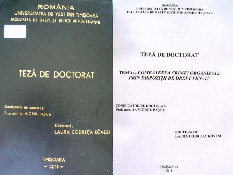 Lucrarea de doctorat a procurorului general al Romaniei este un plagiat. L. C. Kovesi a copiat inclusiv din referate-scolare.ro, referat.ro, 6profu.ro