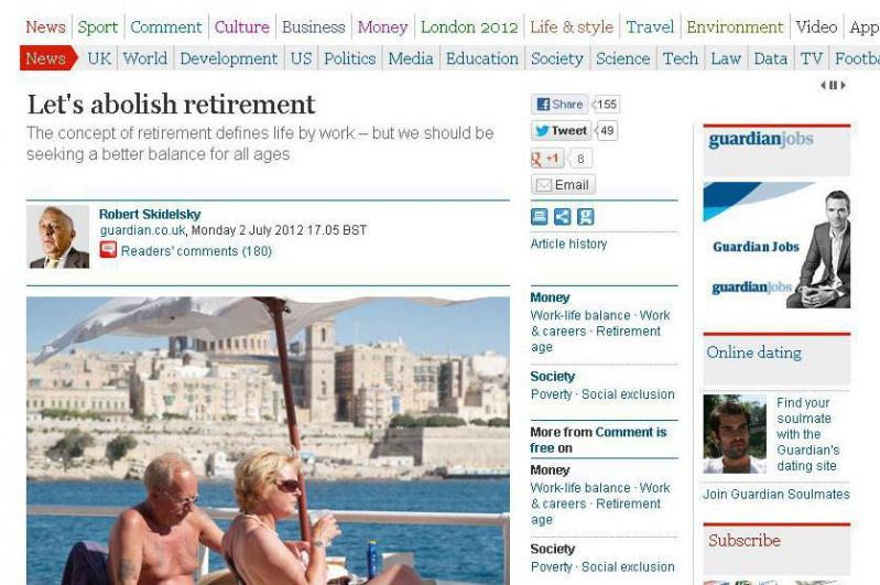 The Guardian: Hai să desfiinţăm pensiile!