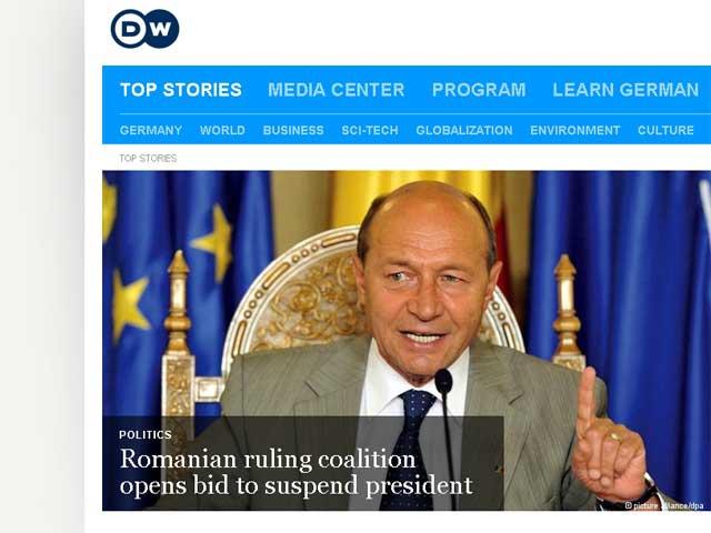 Noul Guvern român grăbeşte finalul erei Băsescu – presa străină