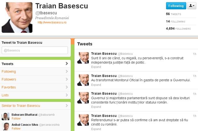 Băsescu şi-a reactivat contul de twitter: "Primul ministru COPY, COPY PASTE". Vezi ce-i răspunde Mircea Badea