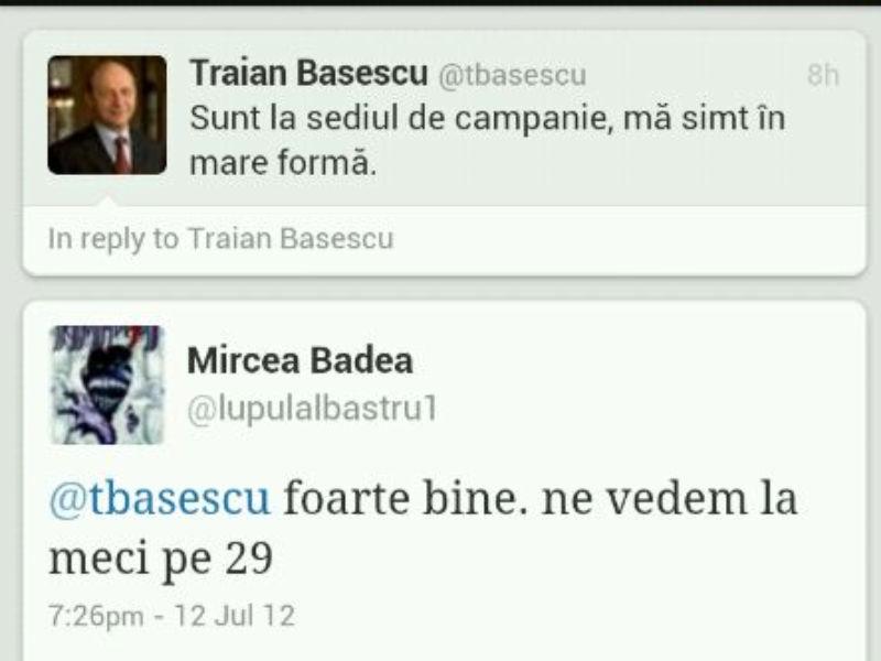 Mircea Badea îl provoacă pe Traian Băsescu pe Twitter 14535554