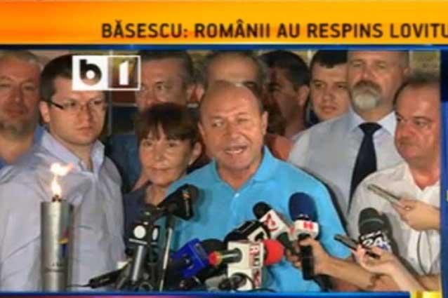 REZULTAT REFERENDUM. Traian Băsescu: "Românii au respins lovitura de stat"
