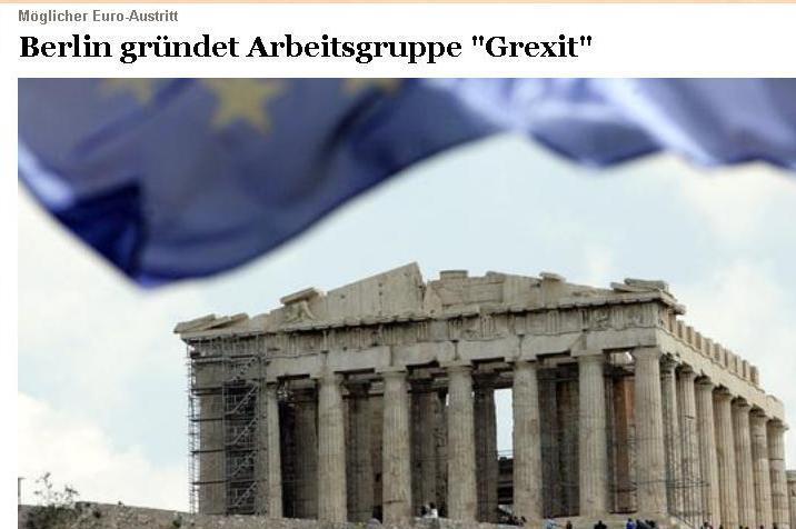 Financial Times Deutschland: Ministerul german de Finanţe studiază costurile ieşirii Greciei din zona euro