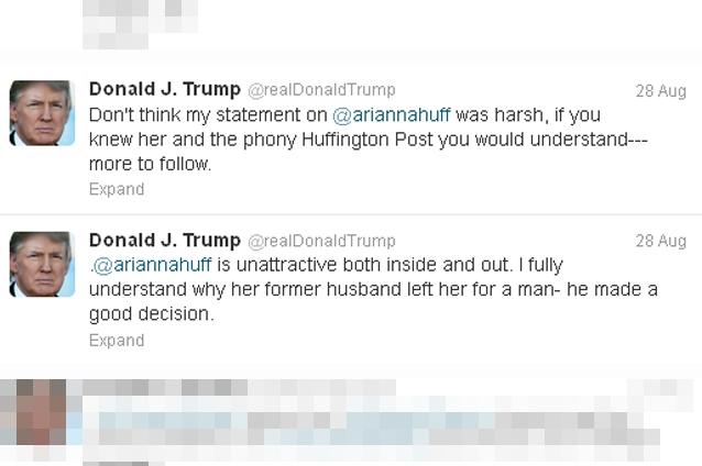 Război pe Twitter. Ce a scris Donald Trump despre Arianna Huffington