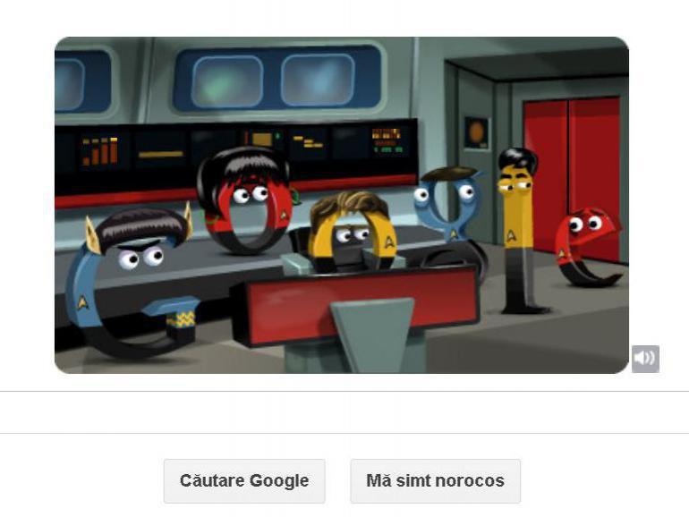 "Star Trek: Seria orginală", omagiată de Google printr-un logo special