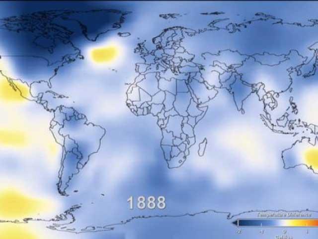 Aplicaţie NASA - cum s-a schimbat clima şi cum a crescut temperatura globală, din 1880 până astăzi