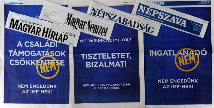 Campanie anti-FMI în presa ungară, plătită de Guvern cu 700.000 de euro