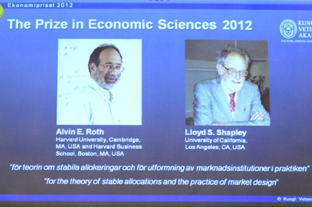 Americanii Alvin E. Roth și Lloyd S. Shapley au primit premiul Nobel pentru economie