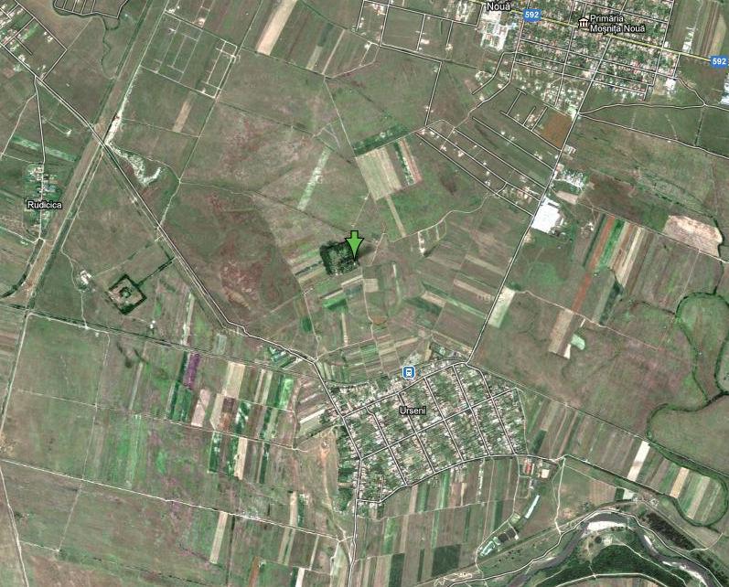 Farfurie zburătoare sau baza militară secretă? Ce a surprins Google Maps lângă satul Urseni din judeţul Timiş (GALERIE FOTO)