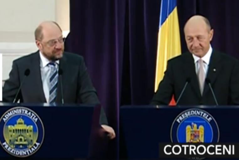 Băsescu, la întâlnirea cu Schulz: Dacă liderii europeni ne-ar vizita mai des, am avea şansa să fim apreciaţi la adevărata noastră valoare