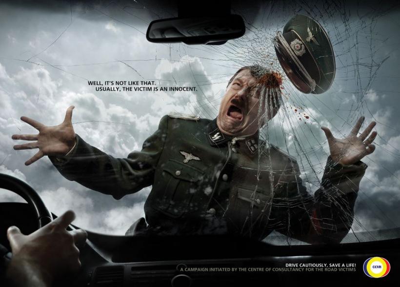  Hitler – lovit de mașină în România. Vezi imaginile care ar trebui să-i sperie pe șoferi
