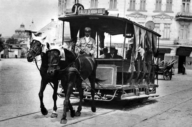 Bucureştii birjarilor şi al tramvaielor cu cai