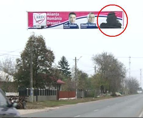Un primar PDL s-a SUPĂRAT pe partid şi şi-a ŞTERS cu trafaletul poza de pe bannerele electorale