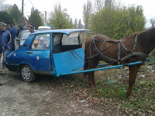 Dacia 1300, tunată ecologic, cu un cal putere! (FOTO)