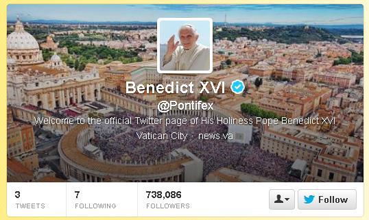 Papa Benedict al XVI-lea a postat primul său mesaj pe Twitter