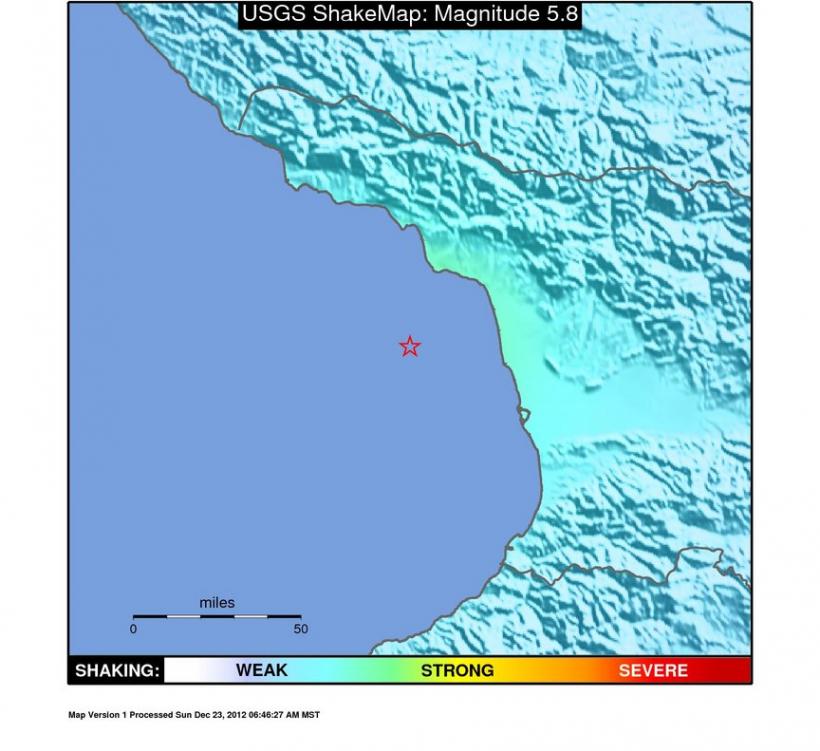 Cutremur de 5,8 grade în nord-estul Mării Negre