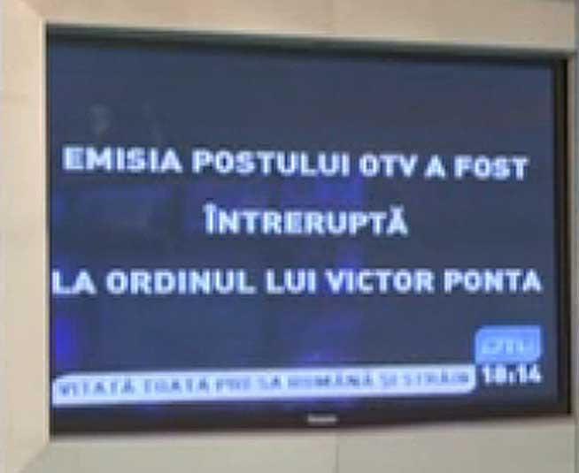 Dan Diaconescu: Emisia OTV a fost întreruptă la ordinul lui Victor Ponta