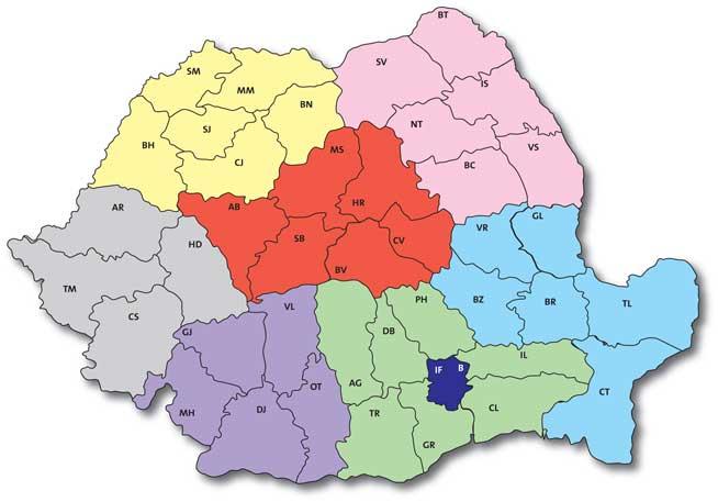  ORAŞELE-CAPITALĂ ale României. Noua împărţire a ţării: 8 regiuni, cu buget propriu multianual, conduse de consilii regionale