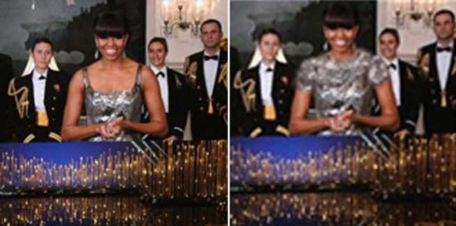Iranienii au cenzurat-o pe Michelle Obama. I-au photoshopat rochia de la Oscaruri!