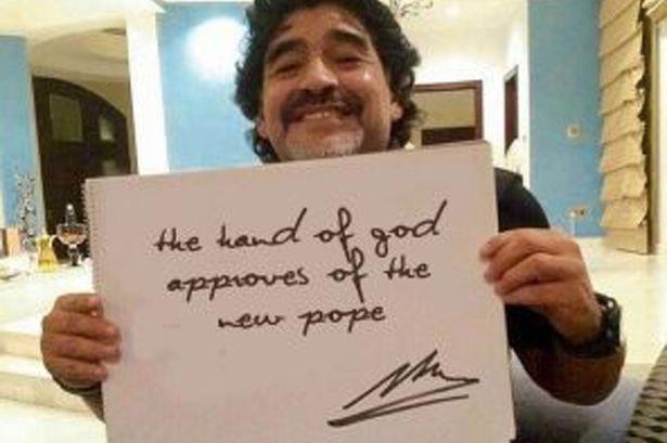 Mesaj ghiduş al lui Maradona, după alegerea noului papă